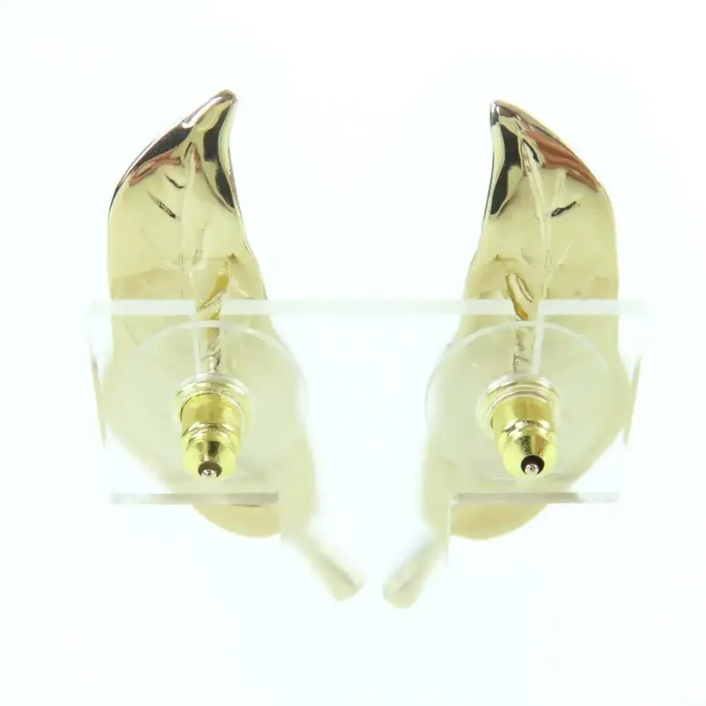 Chanel Cc Logo Earrings Metal Gold-Tone #250094C97B